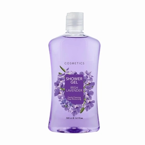 NC Irish Lavender Shower Gel 500ml Purple, Gentle Cleansing, Deep Moisturizing, Daily Use, Moisturising Body Wash, For Men & Women, Bath & Body, For All Skin Types