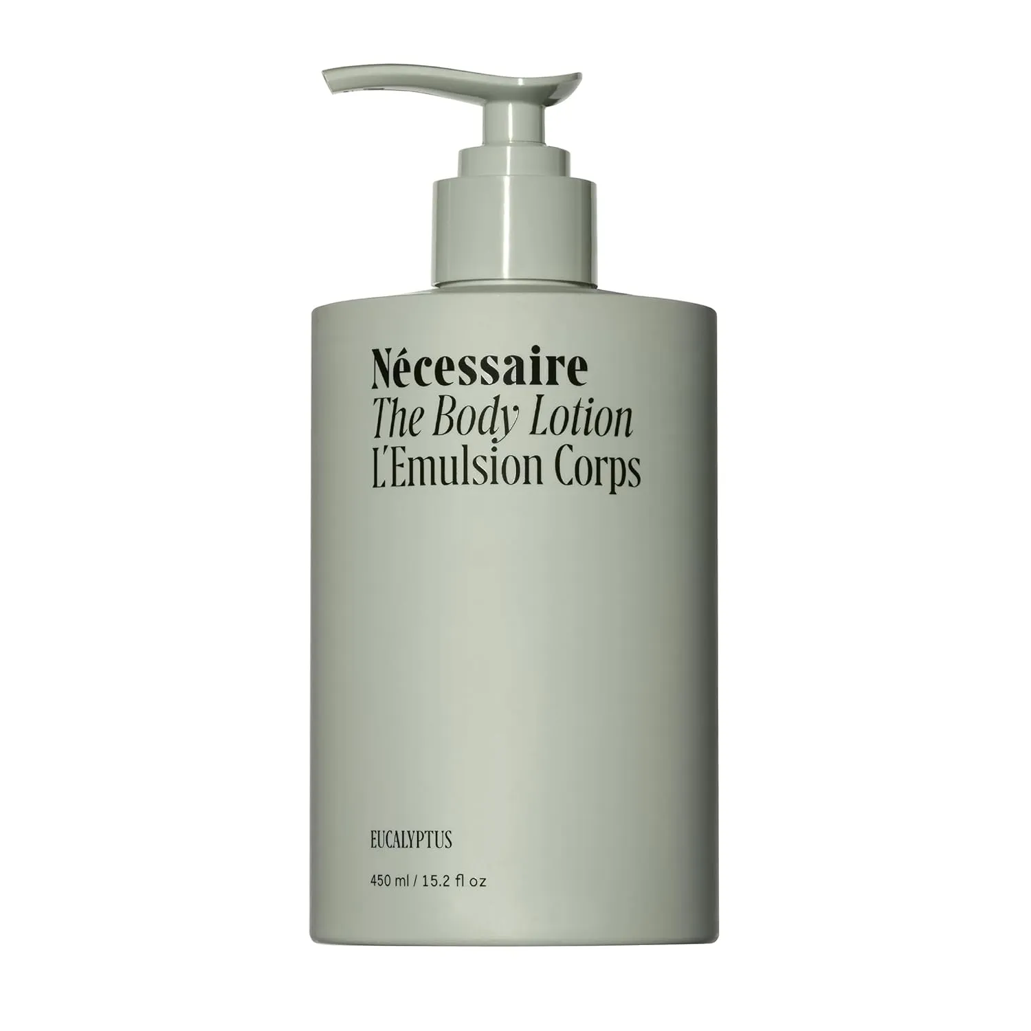 Nécessaire The Body Lotion with Pump. Eucalpytus. Multi-Peptide Firming Lotion to Moisturize, Firm, Strengthen. 2.5% Niacinamide, Vitamin C/E   Omega 6/9. 450ml / 15.2 fl oz