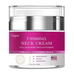 Neck Firming Cream, Anti Aging Day & Night Facial Moisturizer for Women & Men with 3% Retinol & Hyaluronic Acid for Wrinkle Reduction,Skin Tightening Cream 1.7 fl. oz