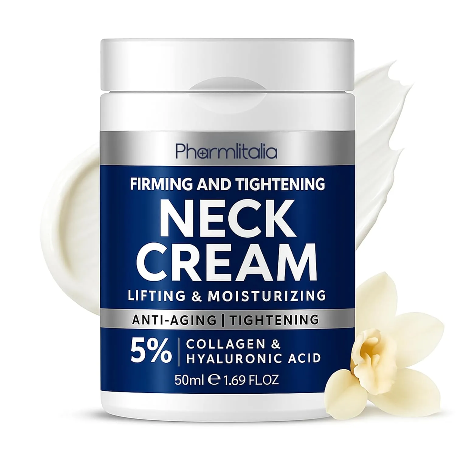 Neck Firming Cream Tightening Lifting Sagging Skin - Skin Tightening Cream for Face - Decollete & Chest, Under Chin Firming for Older Women - Neck Wrinkles Treatment with Collagen & Hyaluronic Acid