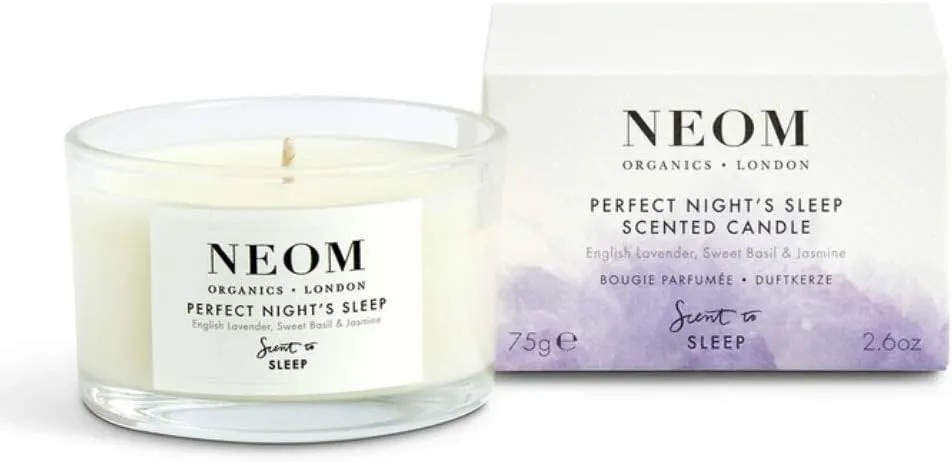 'NEOM- Perfect Night's Sleep Scented Candle, Travel Size | Lavender & Jasmine | Essential Oil Aromatherapy Candle | Scent to Sleep