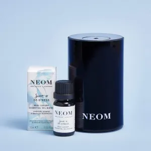 NEOM- Portable Wellbeing Pod Mini Oil Diffuser Black & Real Luxury Essential Oil Blend 10 ml…