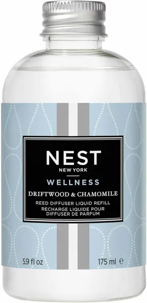 NEST New York Reed Diffuser Liquid Refill, Driftwood & Chamomile - 5.9 fl oz - Fragrance for Up to 90 Days - Flame Free