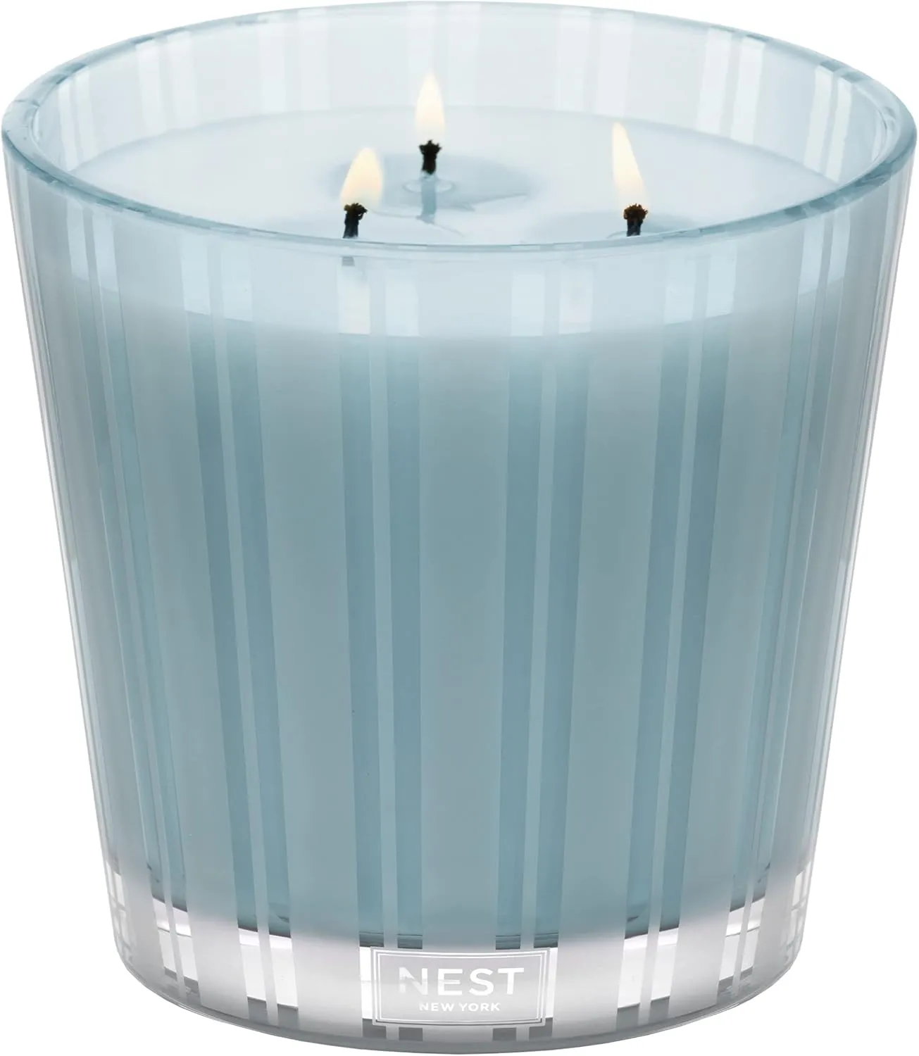 NEST New York Scented 3-Wick Candle, Driftwood & Chamomile - 21.2 oz - Up to 100-Hour Burn Time - Reusable Glass Vessel