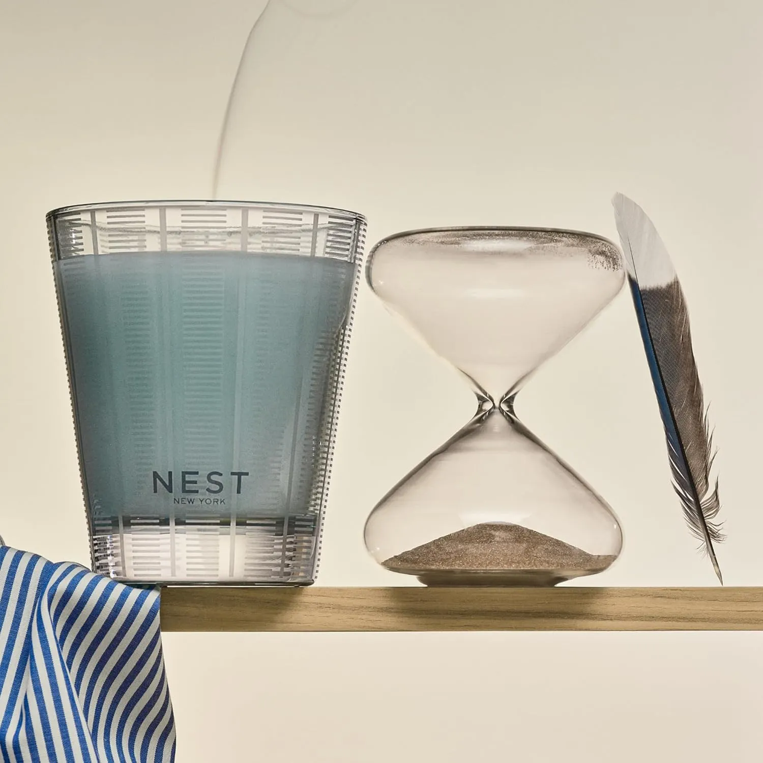 NEST New York Scented Classic Candle, Driftwood & Chamomile - 8.1 oz - Up to 60-Hour Burn Time - Reusable Glass Vessel