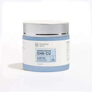 Neurogan GHK-Cu Copper Peptide Face Cream | 4% Peptides for Skin Firmness & Deep Hydration | Daily Facial Moisturizer with 2400 MG GHK-Cu, 2oz
