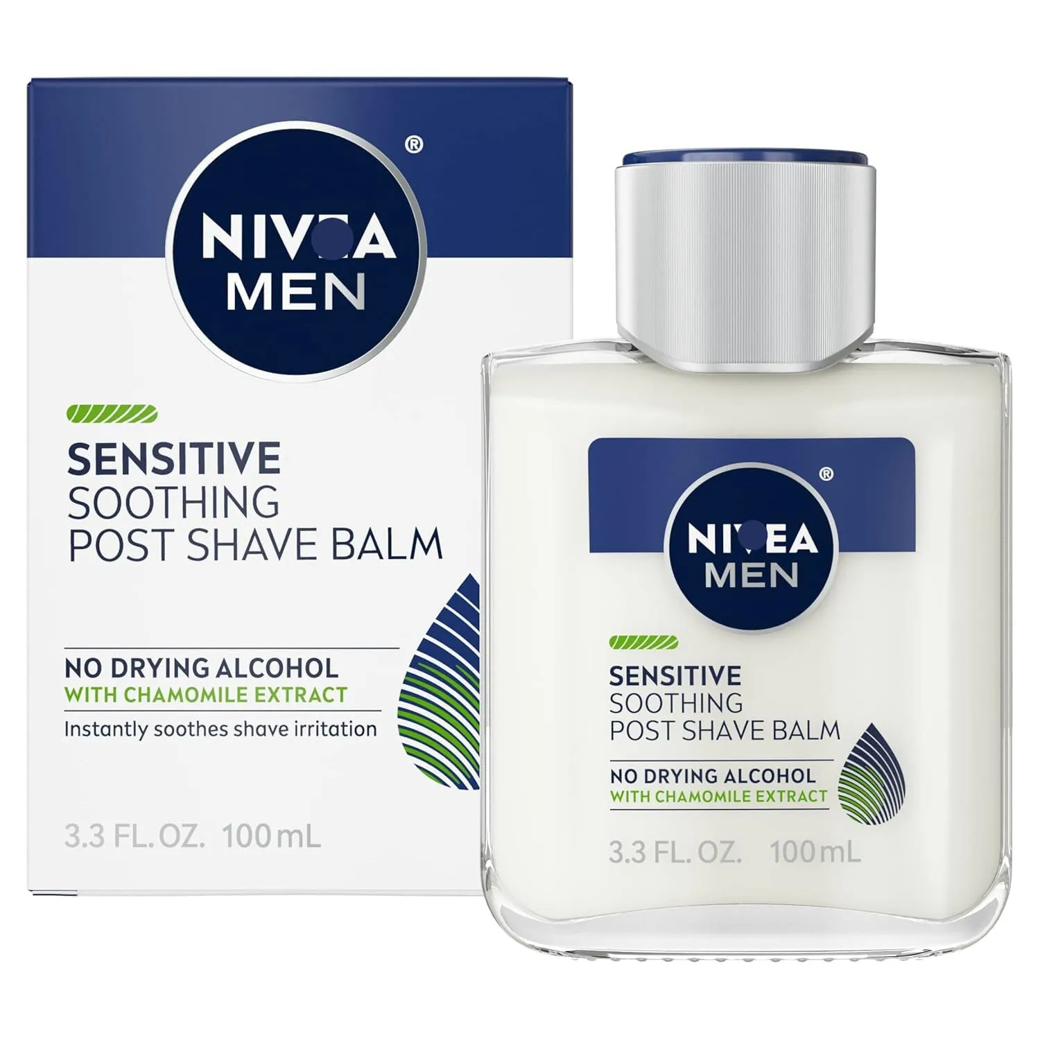 NEW Compatible with Sensitive Skin – Soothing Post Shave Balm with Chamomile Extract for Men, Calms Irritation, Alcohol-Free After Shave Lotion, 3.3 fl oz, Gentle & Nourishing Formula