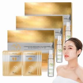 New Instant Skin Essence Collagen Set,Spiral Peptide Deer Bone Collagen Essence Kit,Reduces Fine Lines and Wrinkles, Moisturizes, Firms Skin,Restores Elasticity (3set)