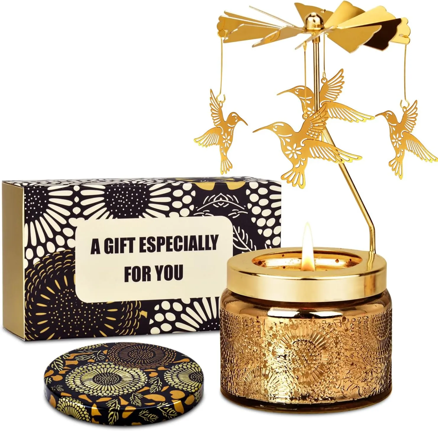 Nialnant Hummingbird Gifts for Women, Rotating Candles Birthday Gifts for Mom Colleagues Daughter Wife,Unique Scented Candles Gift for Mothers Day Anniversary