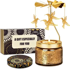 Nialnant Hummingbird Gifts for Women, Rotating Candles Birthday Gifts for Mom Colleagues Daughter Wife,Unique Scented Candles Gift for Mothers Day Anniversary