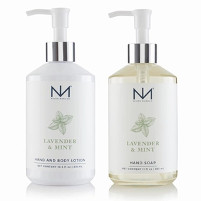 Niven Morgan Lavender & Mint Hand Soap and Lotion Set