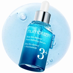 numbuzin No.3 Serum | Blue Bio-Retinol Pore Refining Serum | Tightening, Firming, Anti-Aging, Korean Skincare | Niacinamide, Peptide, Salicylic Acid (BHA) | Beginner-Friendly Retinol | 1.01 fl.0z