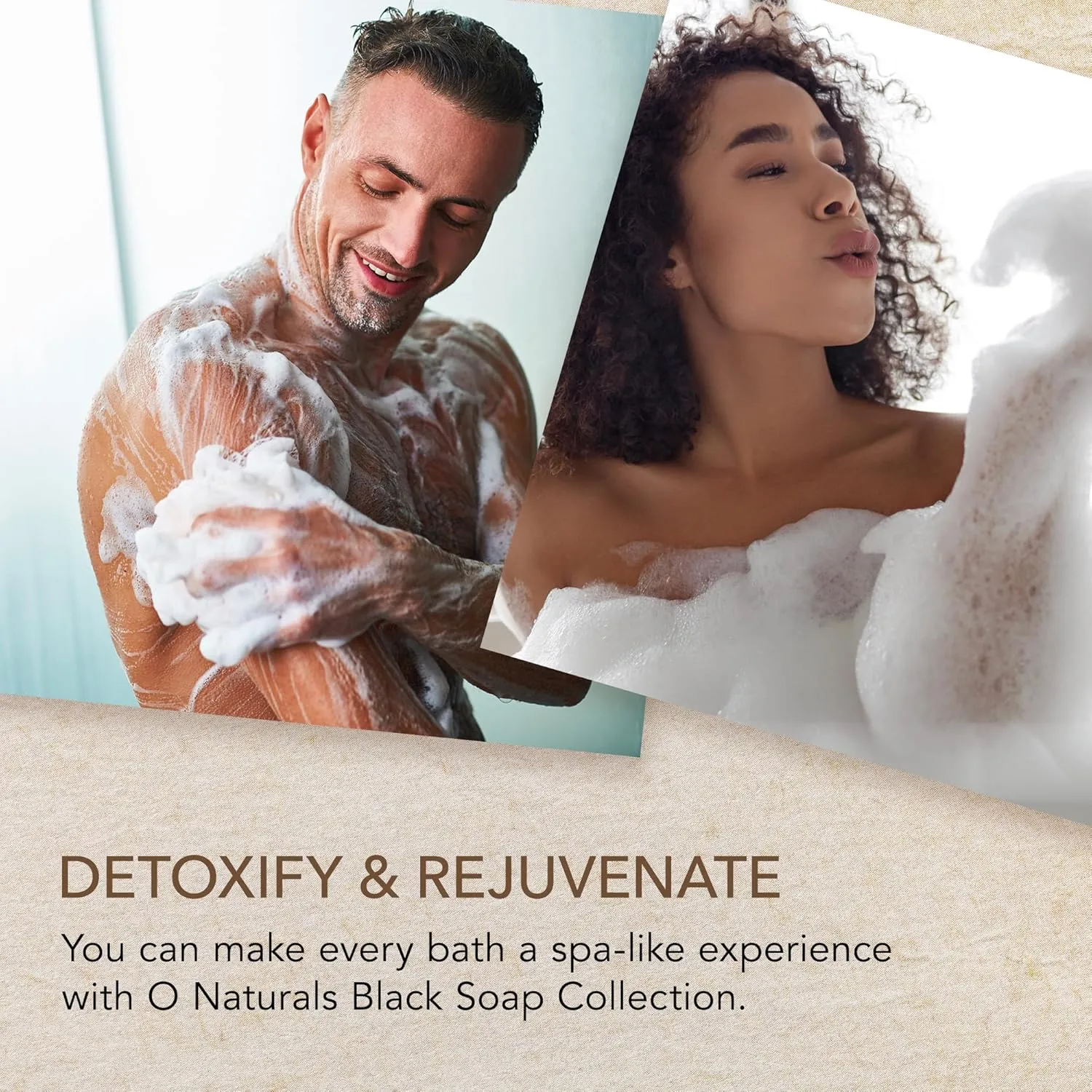 O NATURALS 6 PCS Black Soap - Women & Men's Bar Soap, Father's Day Gifts, Men's Soap Bar, African Black Soap w/Moisturizing Shea Butter, Charcoal Soap, Organic & Natural Soap for Men & Women, 4oz