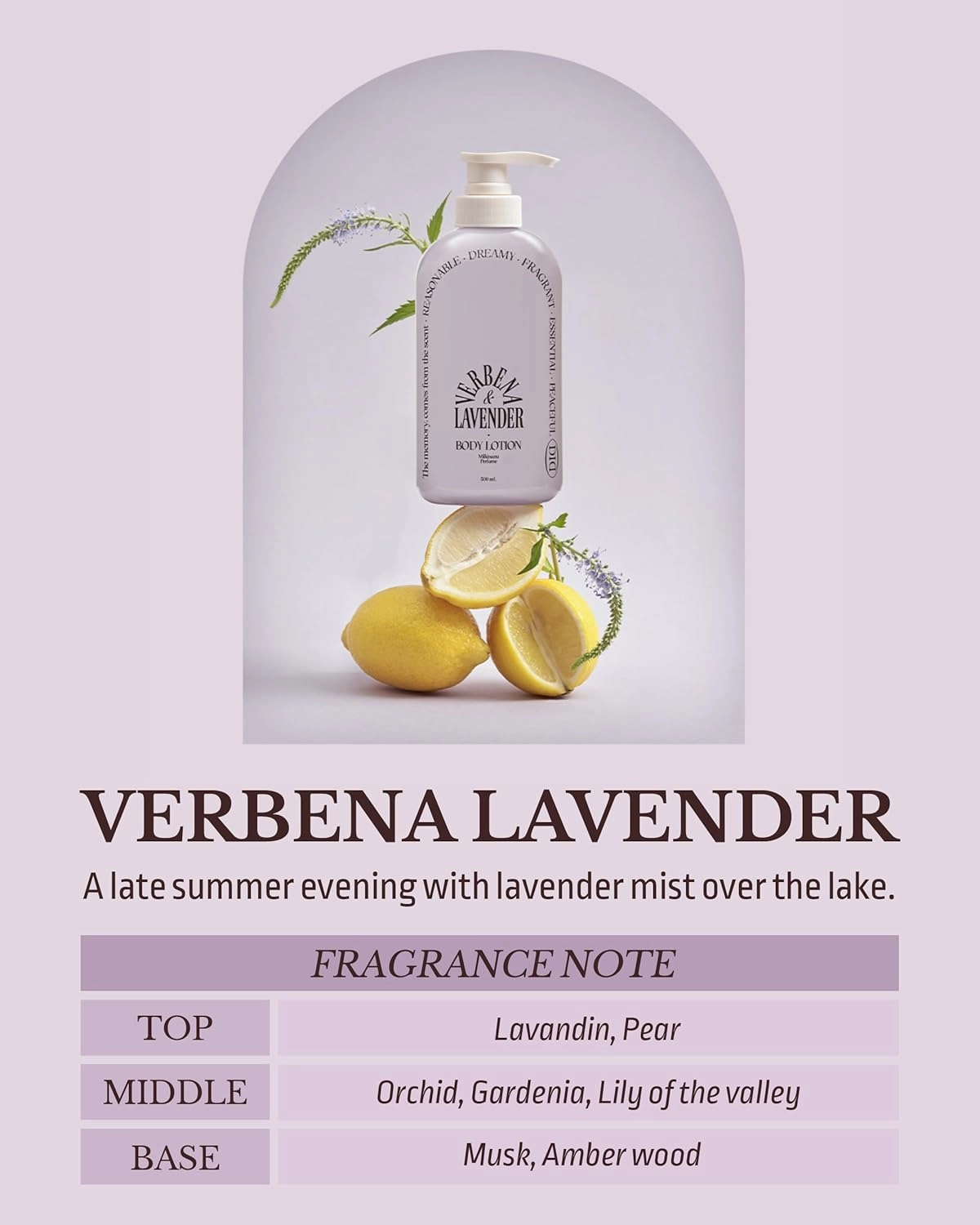 ODID Milk in Cera Perfume Body Lotion - Korean 100hr Moisturizing Body Moisturizer for All Skin Types - Subtle Verbena Lavender Scent - with Milk Protein and Ceramide, 16.9 fl.oz.