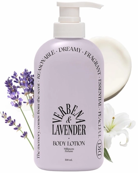 ODID Milk in Cera Perfume Body Lotion - Korean 100hr Moisturizing Body Moisturizer for All Skin Types - Subtle Verbena Lavender Scent - with Milk Protein and Ceramide, 16.9 fl.oz.