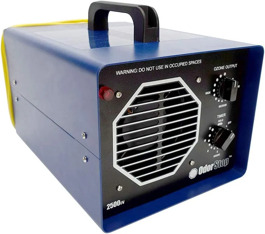 OdorStop OS2500UV Professional Grade Ozone Generator Ionizer for Areas of 2500 Square Feet , For Deodorizing and Purifying Medium Size Areas Such as Hotel Rooms, Offices, and Basements