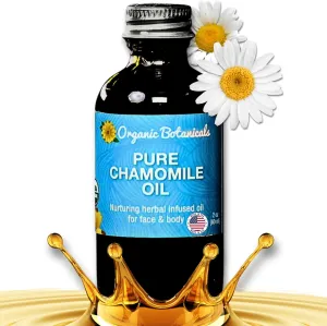 Organic Botanicals Pure Organic Chamomile Oil - USDA Certified, Premium Grade Natural Therapeutic Oil for Body, Skin, Face, Hair & Massage Therapy - Relaxing, Bath & DIY Infused Flower Extract (2 oz)