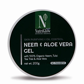 Organics Neem and Aloe Vera Gel/Skin Hydrating/No Parabens/No Sulphates/With 100% Organic Neem, Tulsi -200 g