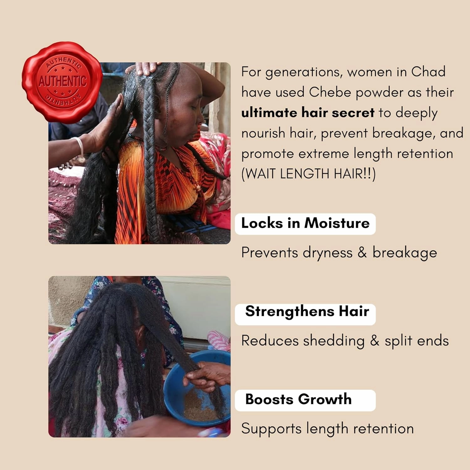 Original Chebe Hair Onion Oil (16 oz) Sulfur-Rich Hair Growth Oil, Scalp Nourishment & Promotes Breakage Prevention with Rosemary and Lavender for All Hair Types | ChebeUSA by UhuruNaturals