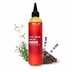 Original Chebe Hair Onion Oil (16 oz) Sulfur-Rich Hair Growth Oil, Scalp Nourishment & Promotes Breakage Prevention with Rosemary and Lavender for All Hair Types | ChebeUSA by UhuruNaturals