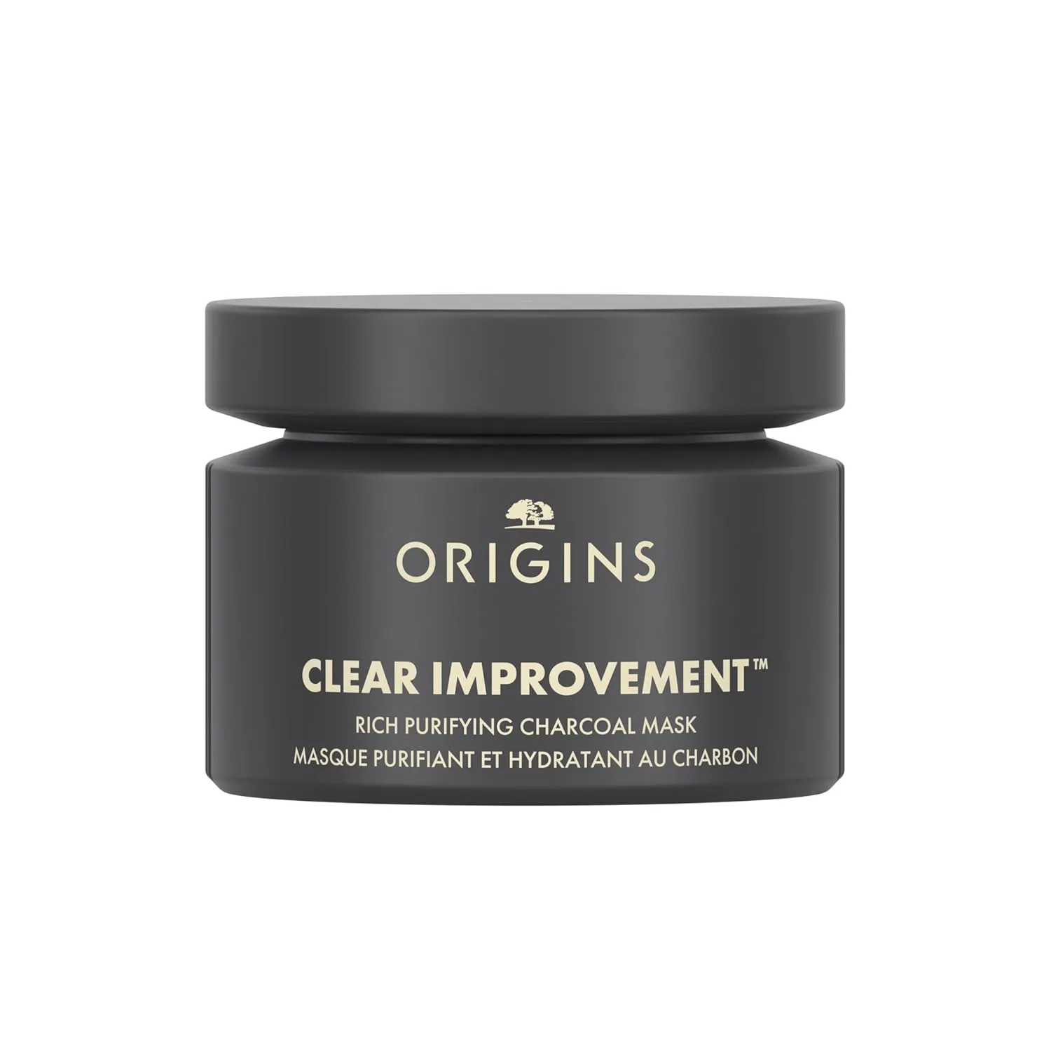 Origins Clear Improvement Rich Purifying Charcoal Face Mask | Purifies Dry Skin | With Bamboo Charcoal, Shea Butter & Clay, 2.5 Fl Oz
