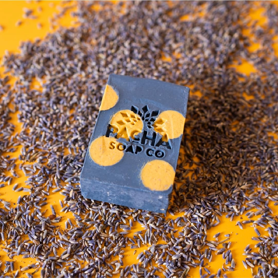 Pacha Lavender & Blue Tansy Bar Soap 3 Pack | Premium, Handcrafted, Hydrating | Natural Face Wash, Hand Cleanser, Body Wash | Soothing Essential Oils, 4 oz
