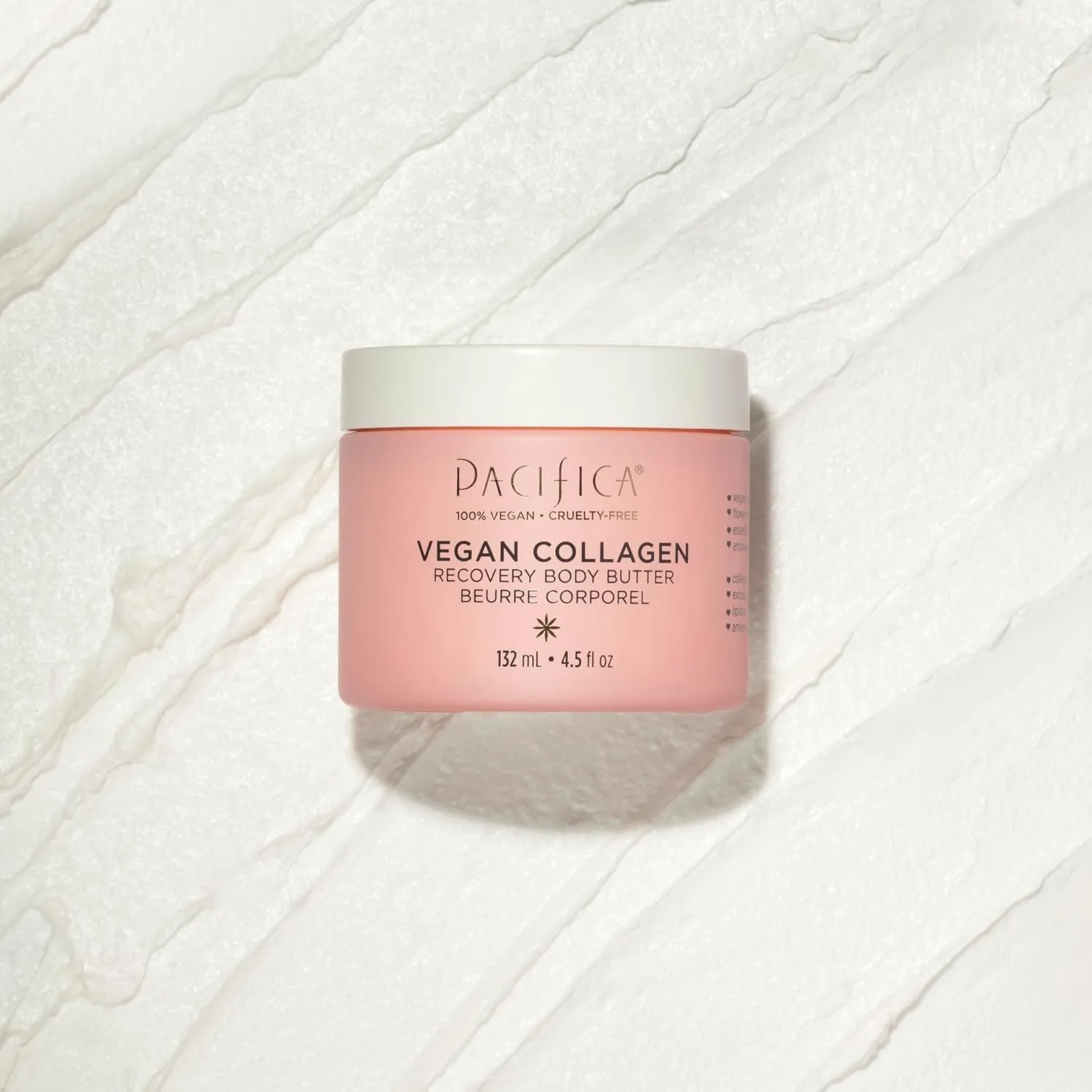Pacifica Vegan Collagen Body Lotion – Ultra Hydrating Body Butter Cream, Jasmine Vanilla Scent, Infused with Vegan Collagen & Shea Butter for Dry Skin, Nourishing & Firming, Vegan