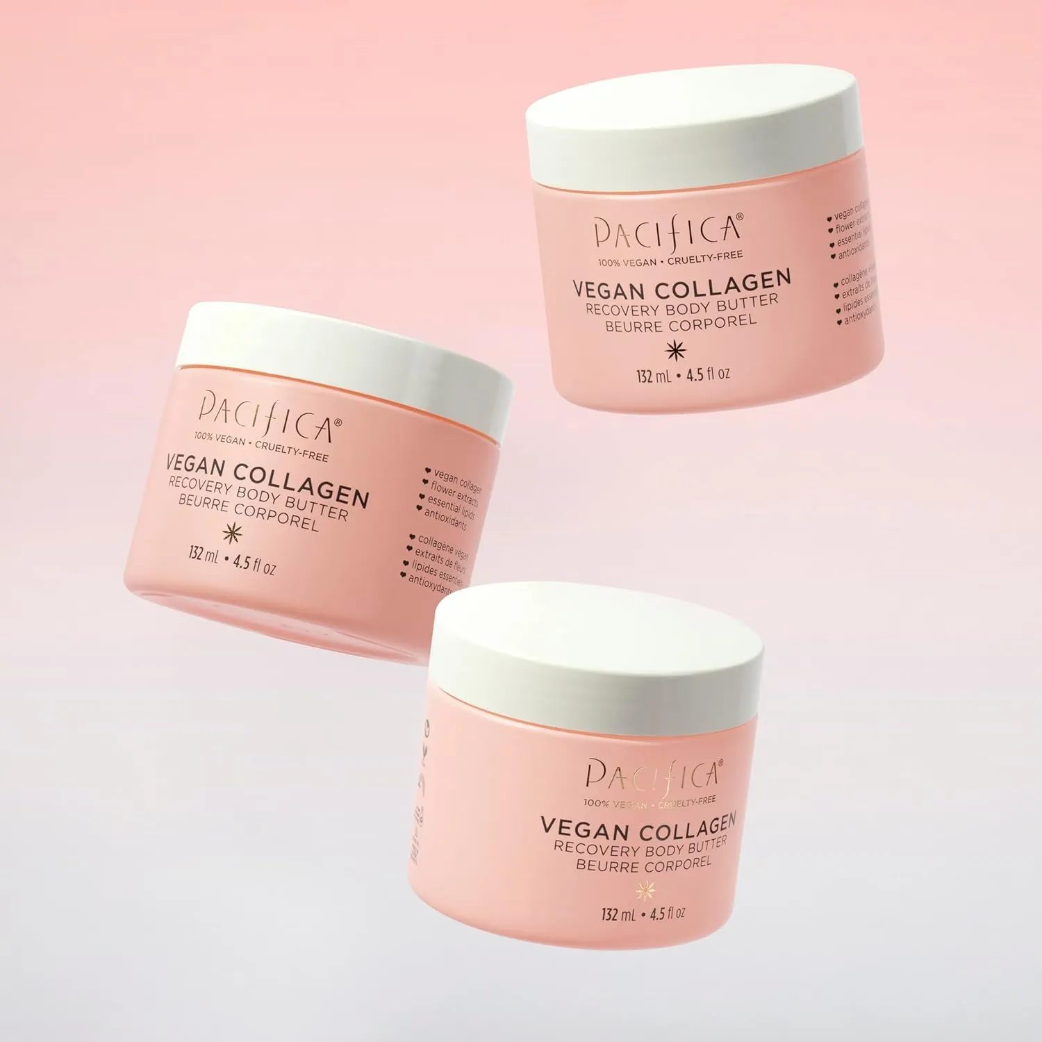 Pacifica Vegan Collagen Body Lotion – Ultra Hydrating Body Butter Cream, Jasmine Vanilla Scent, Infused with Vegan Collagen & Shea Butter for Dry Skin, Nourishing & Firming, Vegan