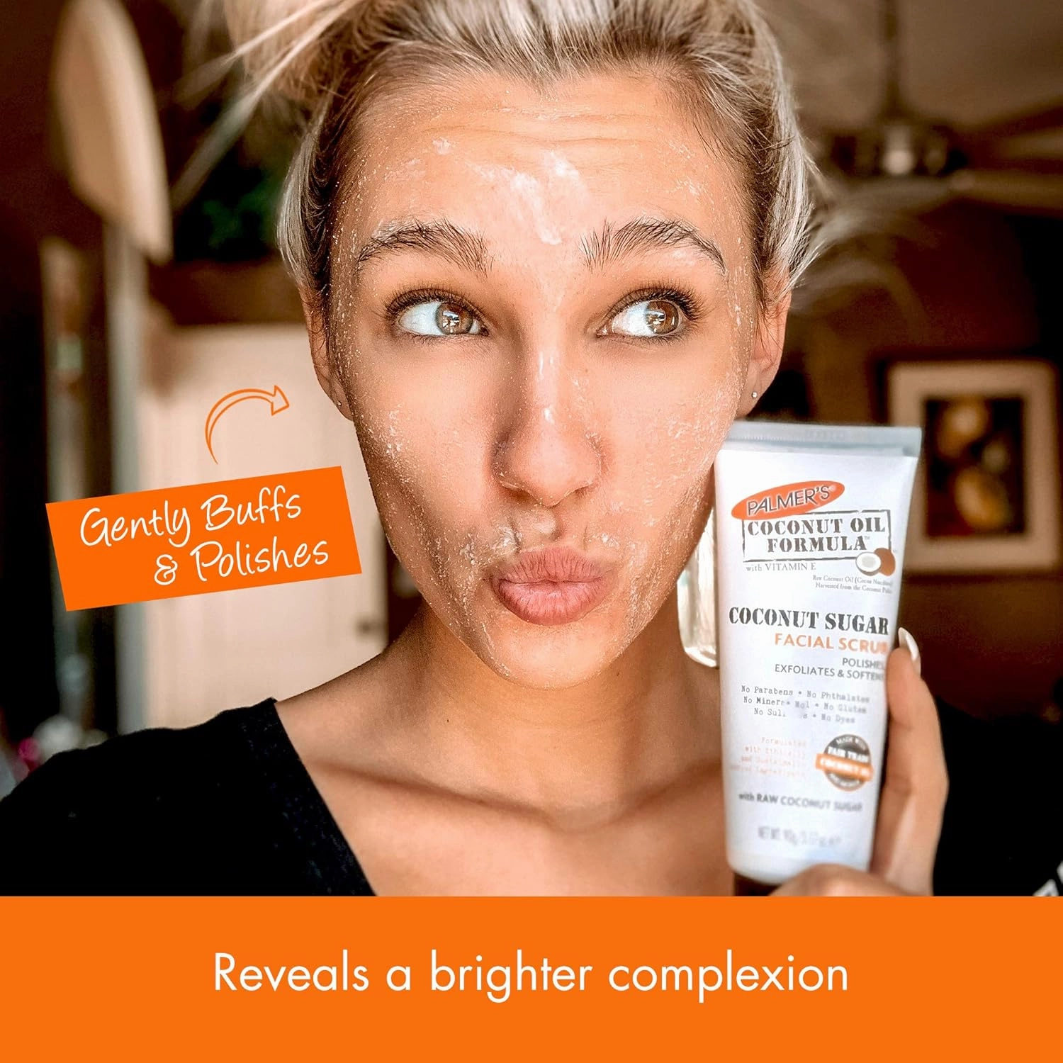 Palmer's Coconut Oil Face Care Bundle - Face Oil & Scrub, Fair Trade & Monoi, 1 fl oz Oil & 3.17 oz Scrub