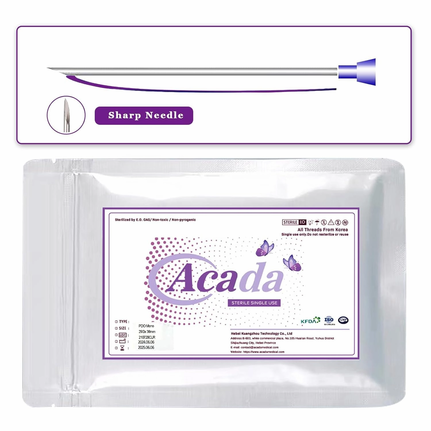 Pdo Threads for Face Lift Pdo Mono Thread Collagen Threads for Wrinkles hilos tensores para el rostro invisibles (pdo-30G25mm-20pcs)