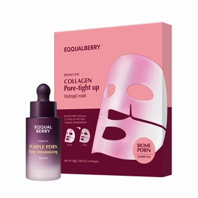 PDRN Pore Care Duo – Purple PDRN Serum & Collagen Pore-Tight Up Mask | Vegan PDRN & Collagen for Pore Minimizing, Firming & Skin Regeneration | Korean Skincare for Glass Skin