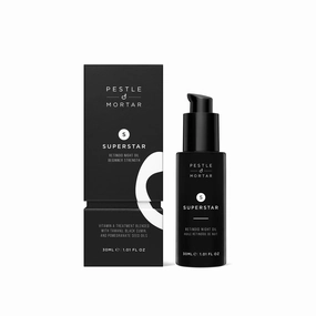 Pestle & Mortar Superstar 2% Retinoid Night Oil, Overnight Face Serum, Anti Aging, Reduces Wrinkles & Fine Lines with Vitamin E, Vitamin C and organic oil 1 Fl Oz