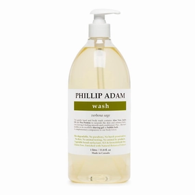 Phillip Adam Verbena Sage Hand and Body Wash with Aloe Vera and Jojoba Oil - Hydrates and Nourishes Skin - Sulfate Free and Gluten Free - 33.8 Fl Oz