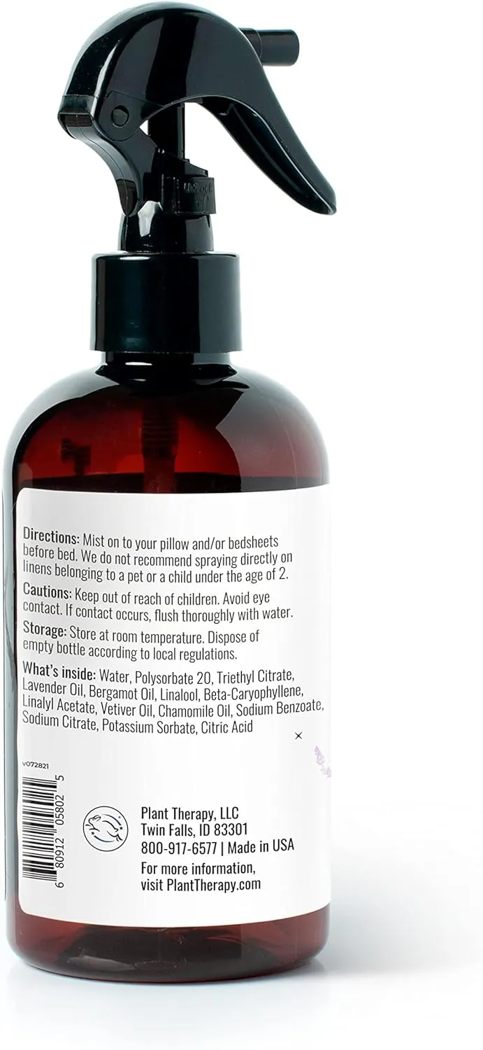 Plant Therapy Blissful Dreams Lavender Pillow and Linen Mist and Room Spray, for Relaxation & Sleep, Powered by Essential Oils Like Lavender & Roman Chamomile, Aromatherapy Sleep Spray, 8 oz