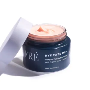 Plumping Peptide Night Mask, HYDRATE ME by Fre Skincare - Overnight Face Mask for Fine Lines & Wrinkles - Facial Skin Care Cream for Hydrating, Moisturizing, Firming, & Smoothing Skin (1.69 Fl Oz)