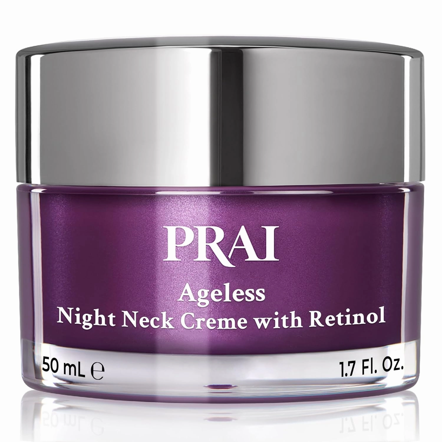 PRAI Beauty Ageless Throat & Decolletage Night Creme | Neck Firming Cream For Overnight Use | Cruelty & Paraben-Free Neck Tightening Cream with Retinol | Neck Cream for Tightening and Firming | 1.7 Oz