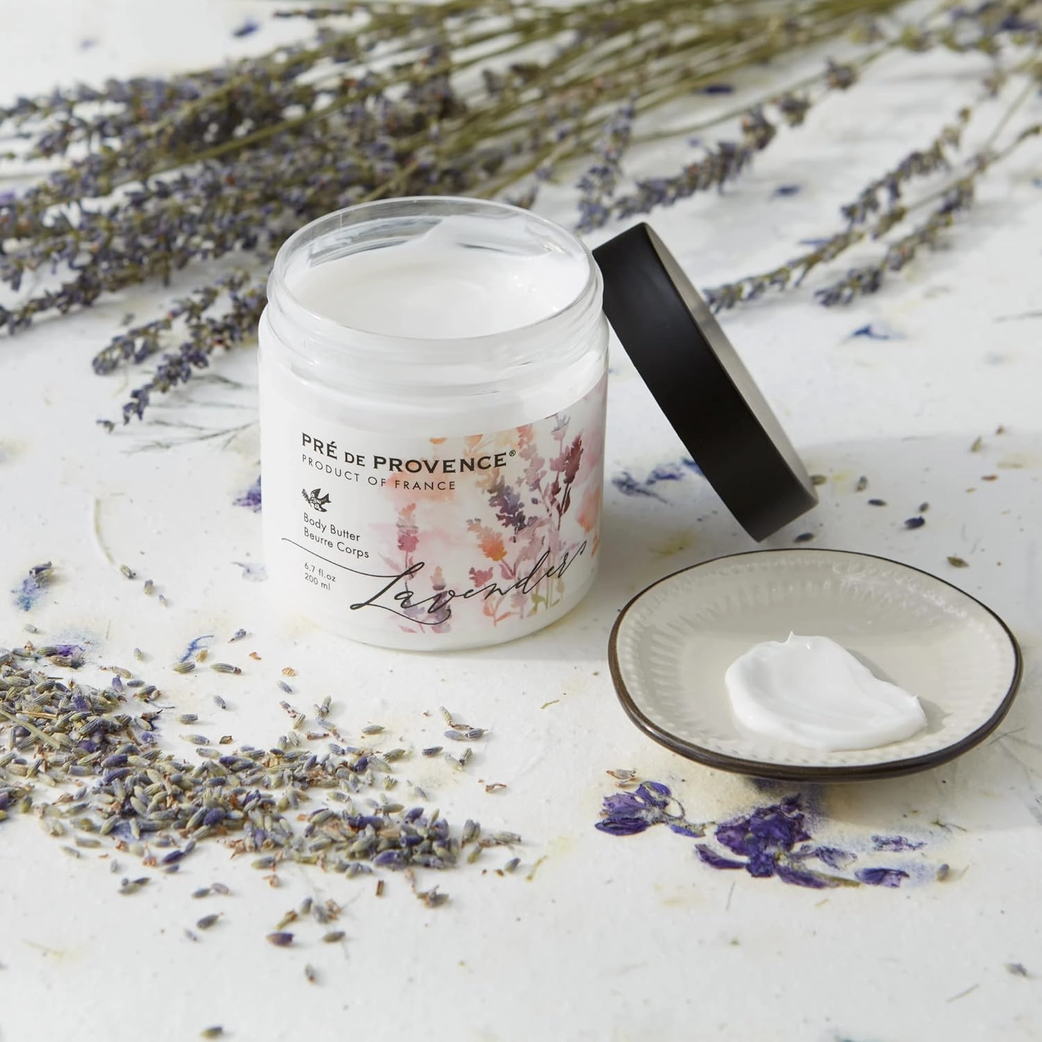 Pre de Provence Provincial Collection Lavender Oil Infused, Luxurious & Soothing, Body Butter Souffle, 6.7 Fl Oz