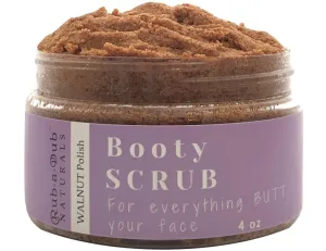 Premium Walnut Body, Back and Booty Scrub, Exfoliating Butt Scrub for Acne, Cellulite, Stretch Marks, ingrown Hair, Keratosis Pilaris, Made in USA, 4 Ounce (Pack of 1)