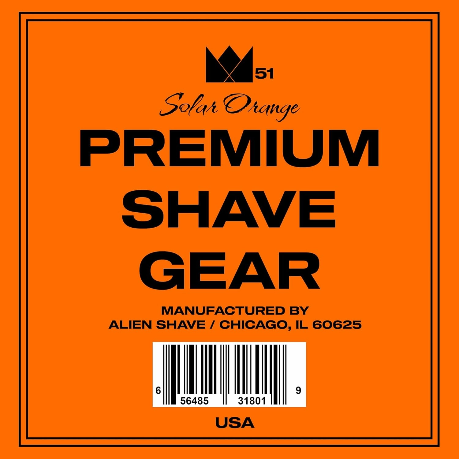 Premium After Shave Splash for Men (Solar Orange). Powered with Aloe & Witch Hazel 3.4 oz (1-Pack)