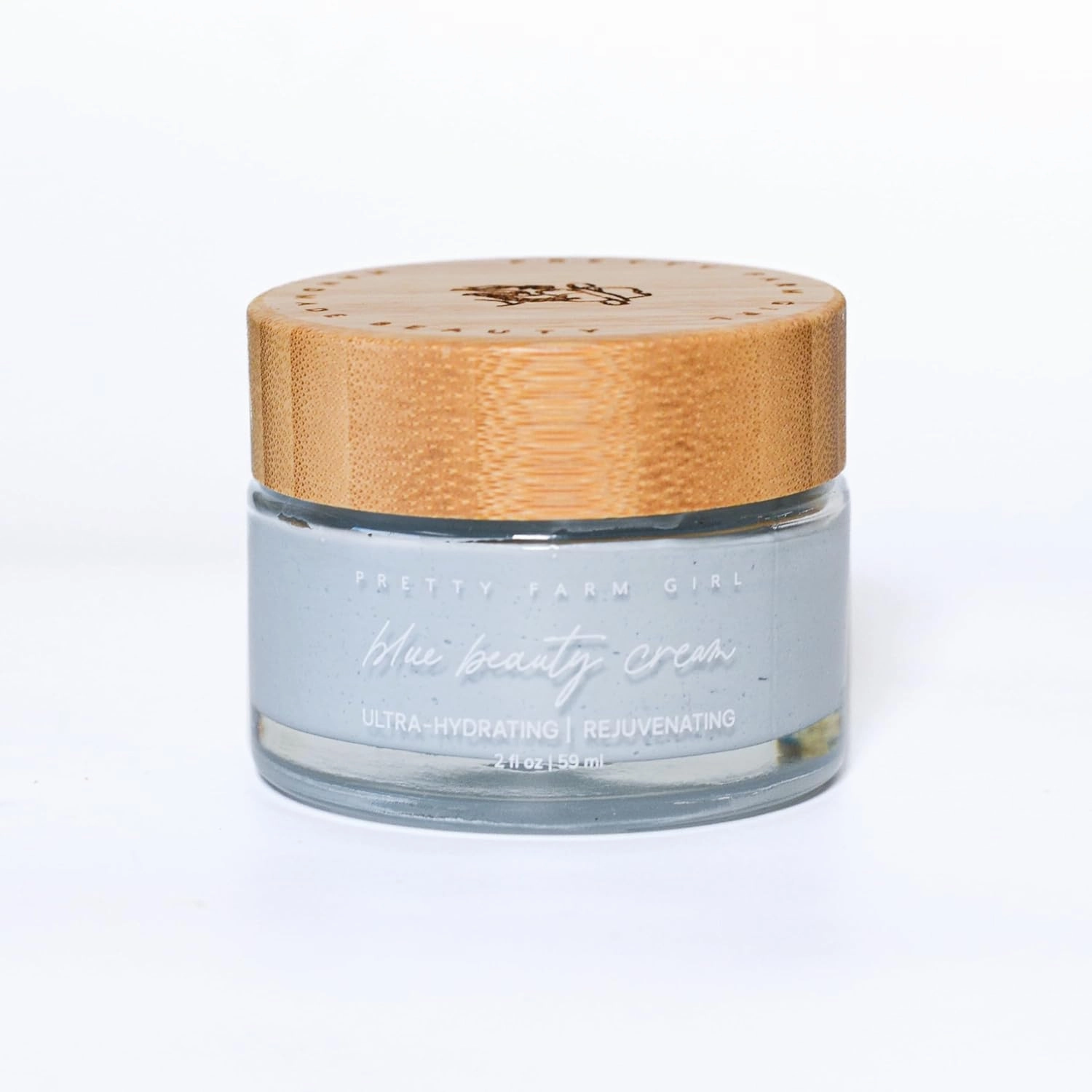 Pretty farm girl Blue Beauty Tallow Face Cream - Ultra-Hydrating & Rejuvenating - Blue Tansy Flower Oil Scent - Handmade - All Skin Types - For Around the Eyes, Neck, and Lips
