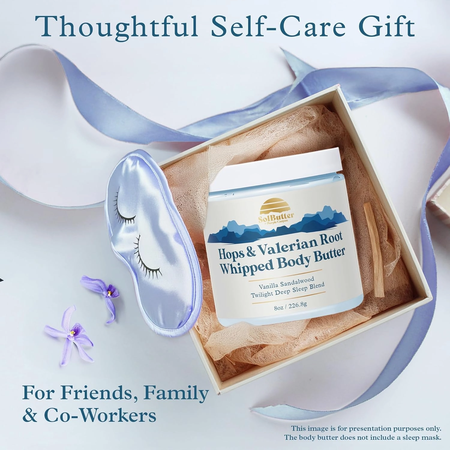 PURPLE CANYON New Look Twilight Whipped Body Butter 8oz | Relaxing Vanilla Sandalwood Scent for Deep Sleep | Natural Skin Care with Hops & Valerian Root