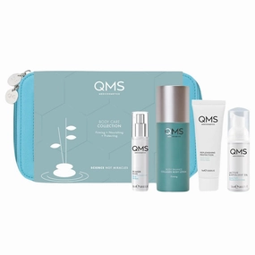 QMS Medicosmetics Body Care Collection Kit – Firming, Nourishing   Protecting – Includes Collagen Body Lotion, Replenishing Protection Hand Cream, Power Firm Mask   Exfoliating Foam