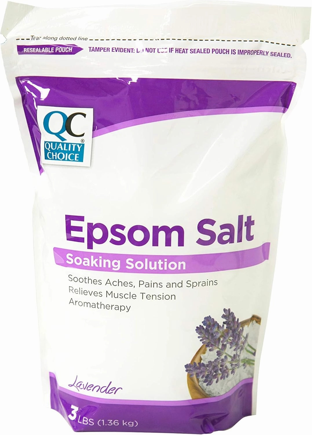 Quality Choice Lavender Epsom Salt 3lb Bag (3)