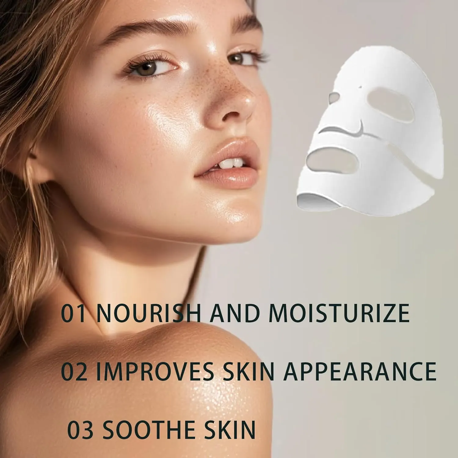 Quasibio Collagen Face Mask Overnight, Bio Collagen Face Mask, Deep Hydrates and Moisturizes, Suitable for All Skin Types (5pcs)