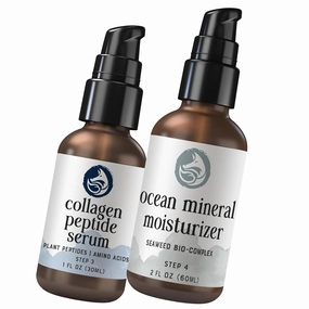 Radiant Skincare Duo: Peptide Collagen Serum & Ocean Mineral Moisturizer