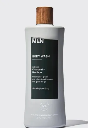 Raw PEMIUM Sugar Men's Body Wash/SCENT: Charcoal   Bamboo (Crafted with a unique blend of Charcoal Powder, Bamboo Extract and Jojoba Oil) - 25oz