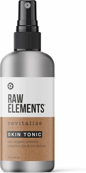Raw Elements All Season Revitalizing Skin Tonic Spray - Organic Ingredients, Hydrating and Gentle on Skin, Enriched with Aloe Vera, 4.0 oz