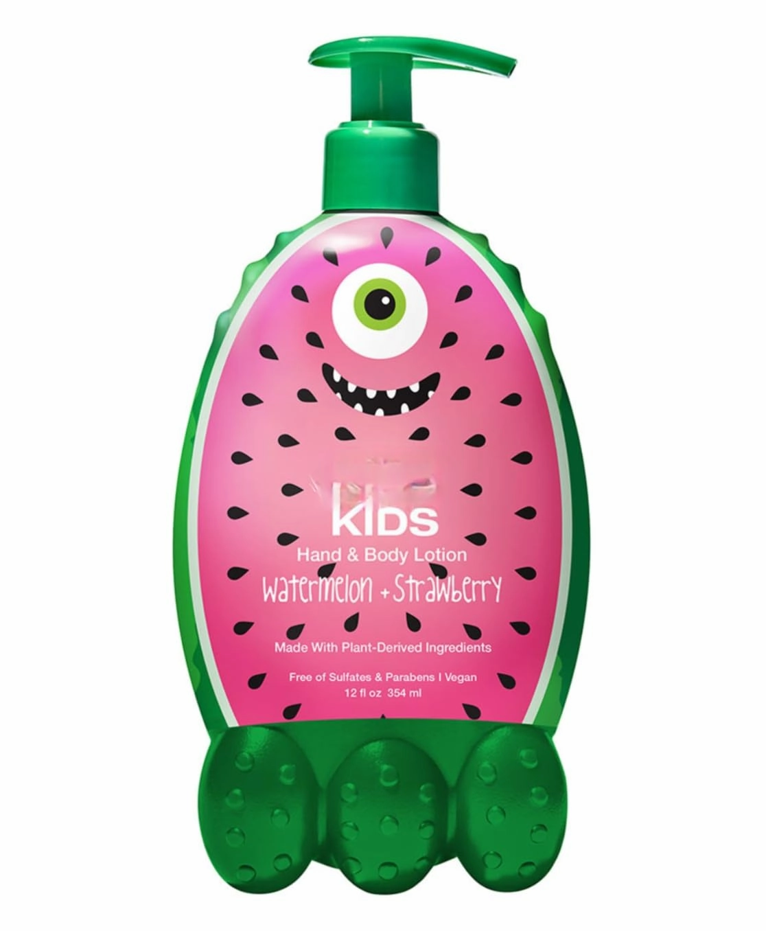 Raw Kids Hand & Body Lotion, Scent: Watermelon   Strawberry (Crafted with soothing Cold Press Extracts, Chamomile, Aloe & Shea Butter) - 12oz PUMP