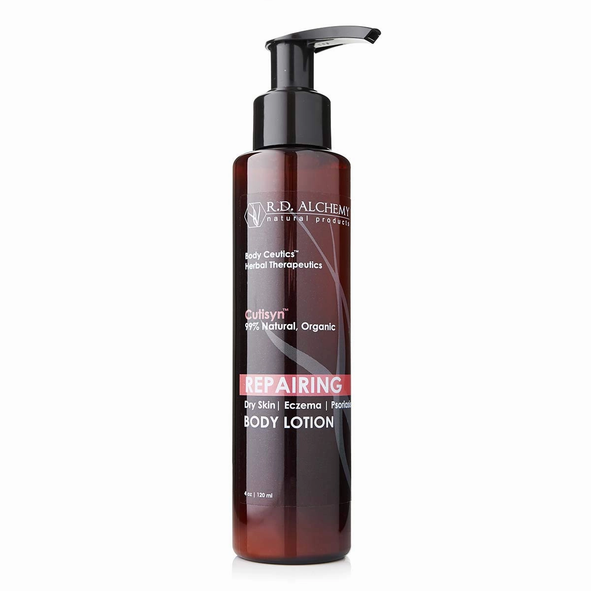RD Alchemy - 99% Natural & Organic Repairing Body Lotion for Dry Damaged Skin. Healing Herbal Extracts & Nourishing Oils w/Vitamin E Moisturize & Protect for Long Lasting Hydration.
