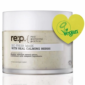 RE:P BIO FRESH MASK with REAL calming HERBS 4.58 Fl Oz (130g) - 100% Vegan, Cruelty-free - Natural calming peel off mask with Real Calendula   Real Chamomile – Korean Skin Care